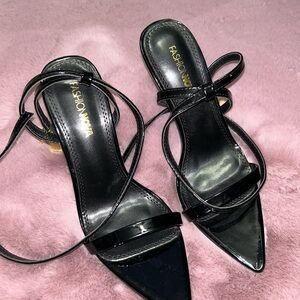 Fashion Nova Glossy Black Heels